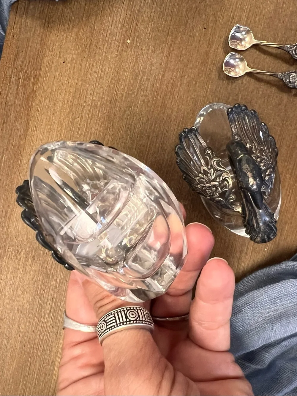 Vintage Swan Salt and Pepper Cellar Set